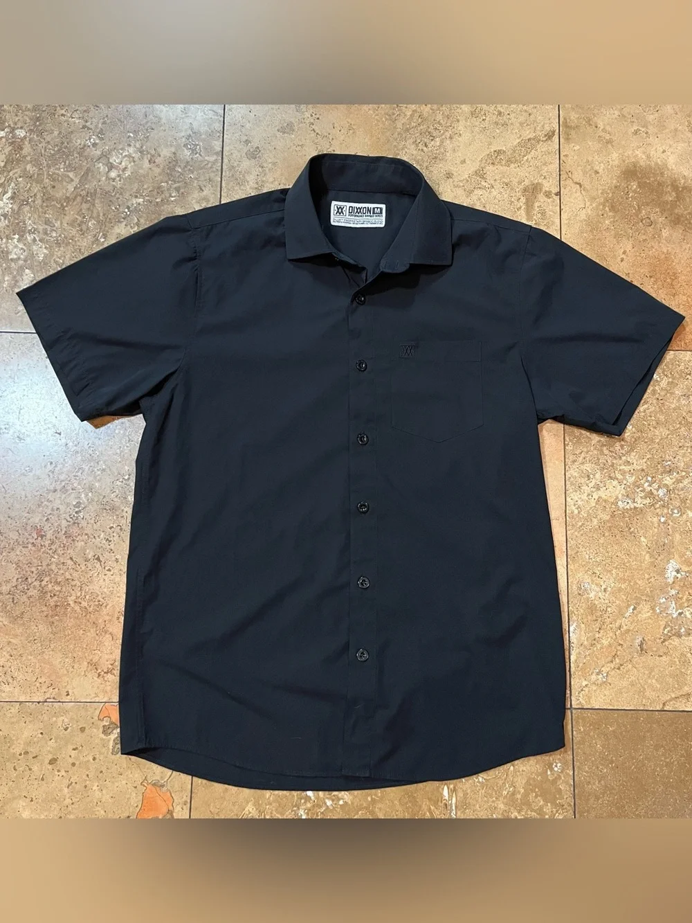 Dixxon Flannel Co Men’s Performance Bamboo Series Short Sleeve Shirt M Black